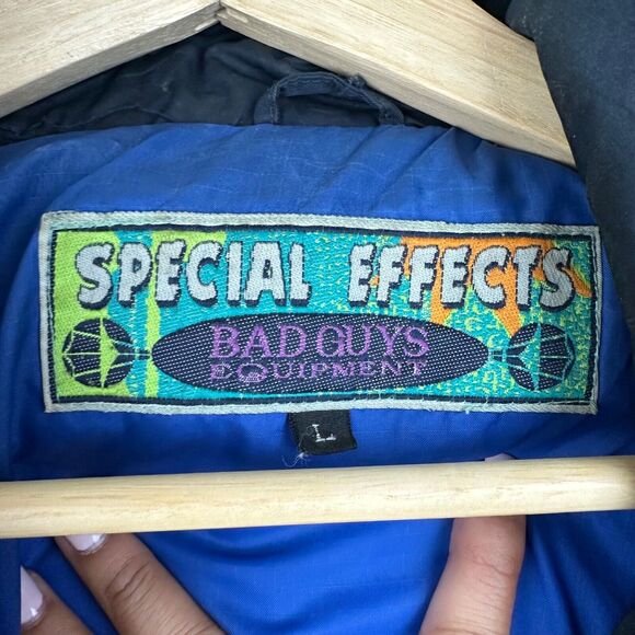 VTG 90s Bad Guys Jacket Special Effects Thrill Seekers Snowboard Mens Large - Picture 10 of 13